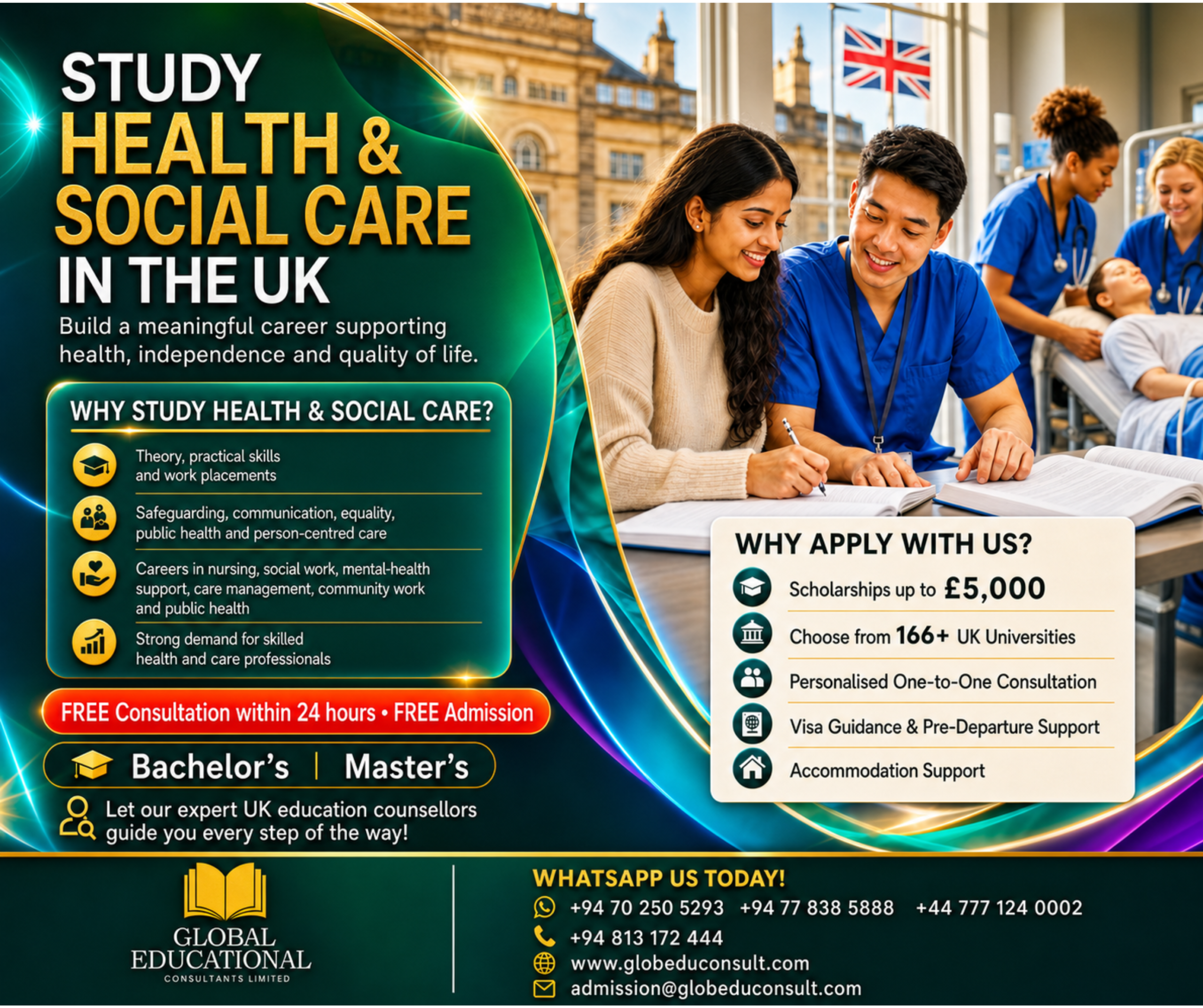 Why study in health and social in UK New